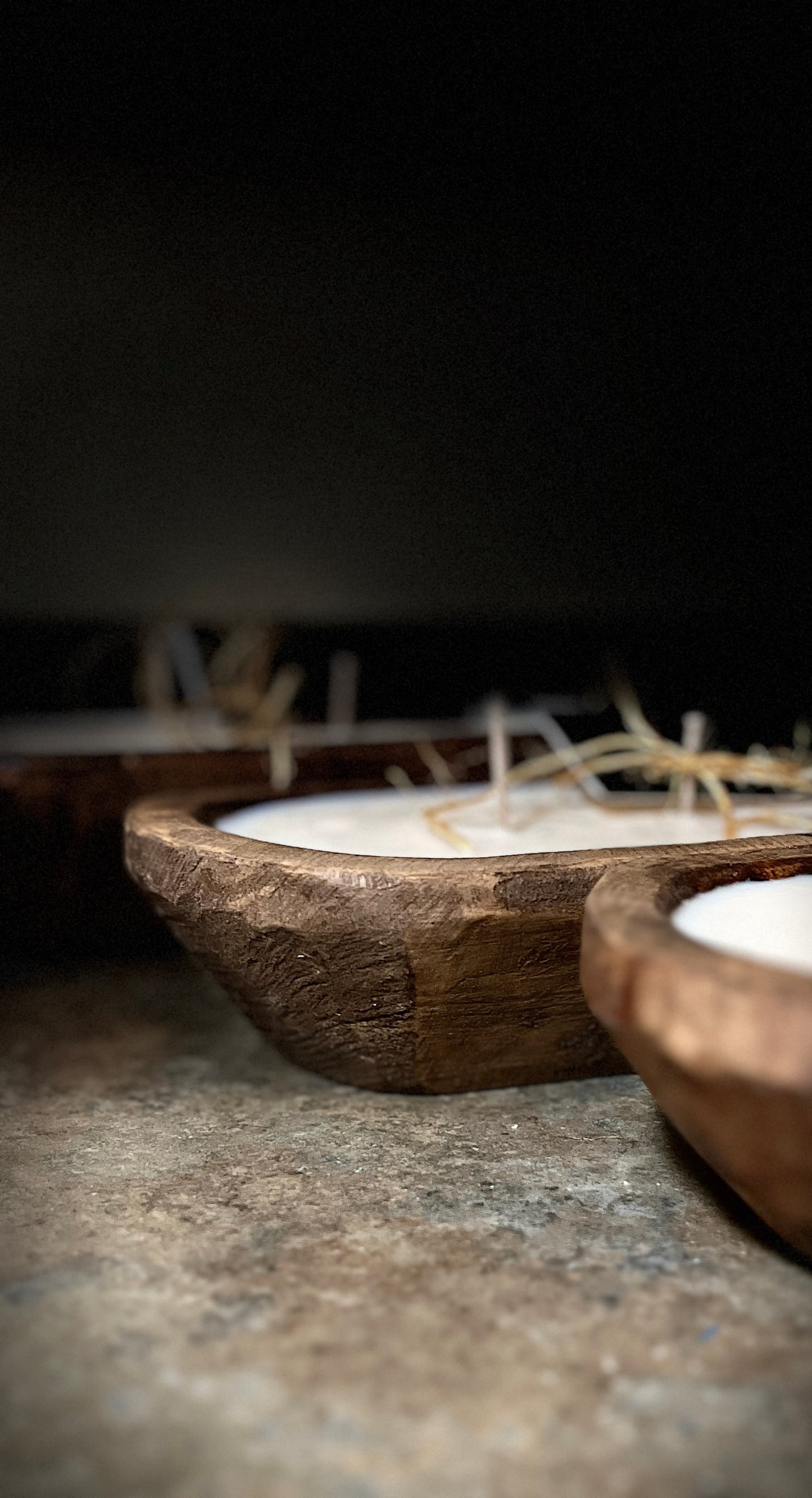 Wooden Bowl Candle